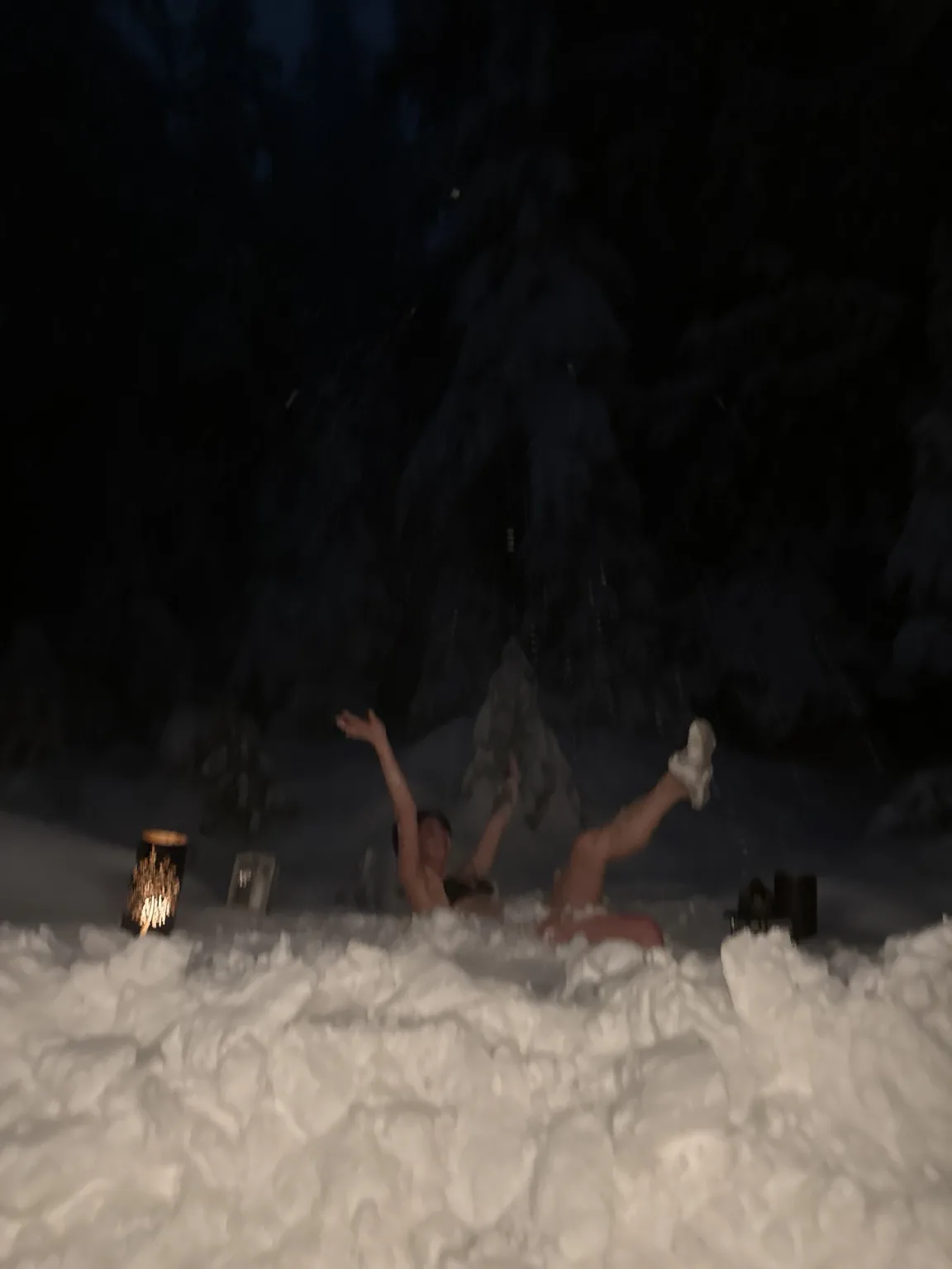 Winter sauna moment